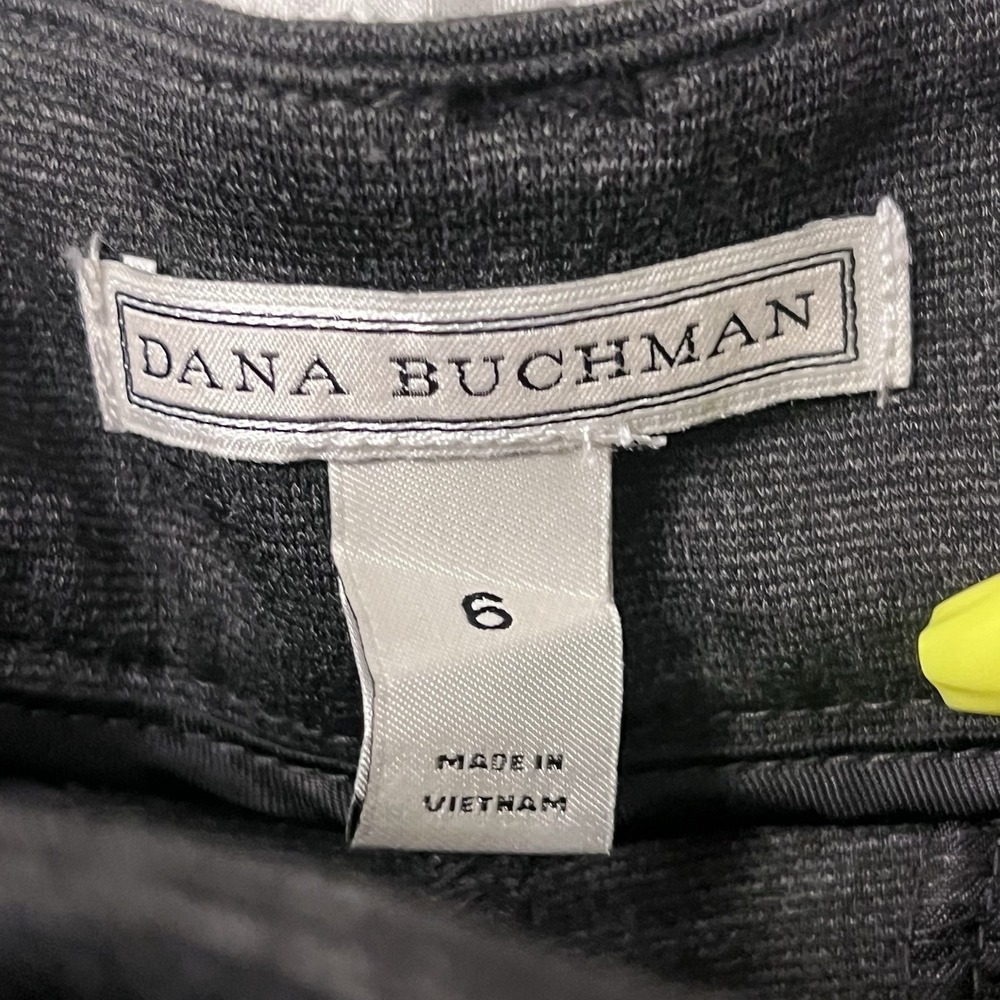 Dana Buchman Women's Slimming Stretch Dress Pants‎ Charcoal Gray Wide Leg Size 6 - Picture 3 of 5